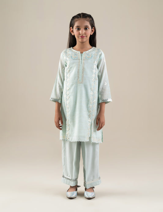 2 PIECE SEQUIN EMBROIDERED SUIT