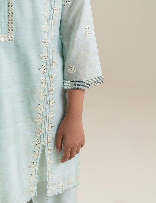 2 PIECE SEQUIN EMBROIDERED SUIT