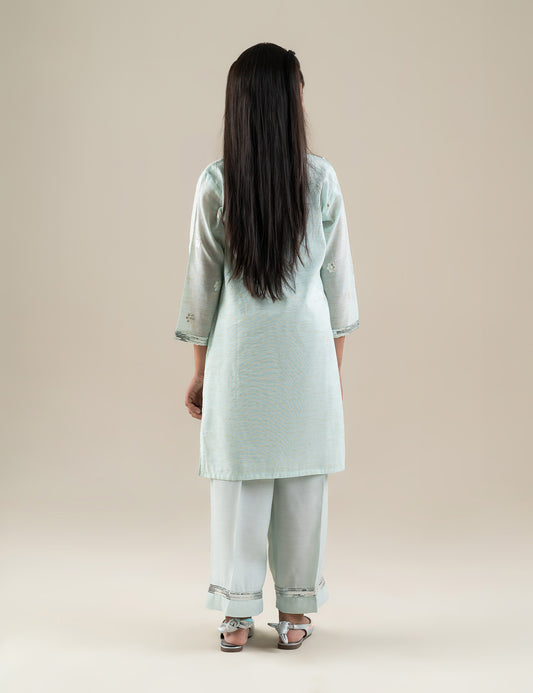 2 PIECE SEQUIN EMBROIDERED SUIT