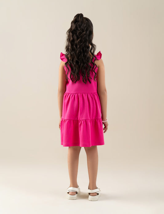 FLORAL EMBROIDERED TIERED DRESS