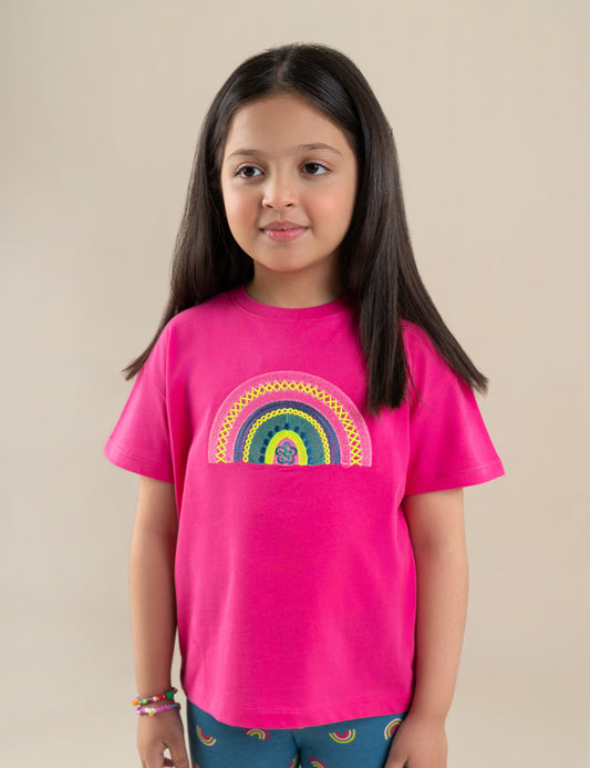 2 PIECE RAINBOW EMBROIDERED SUIT