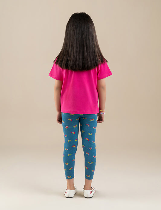 2 PIECE RAINBOW EMBROIDERED SUIT