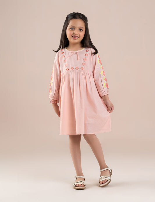 FLORAL EMBROIDERED DRESS