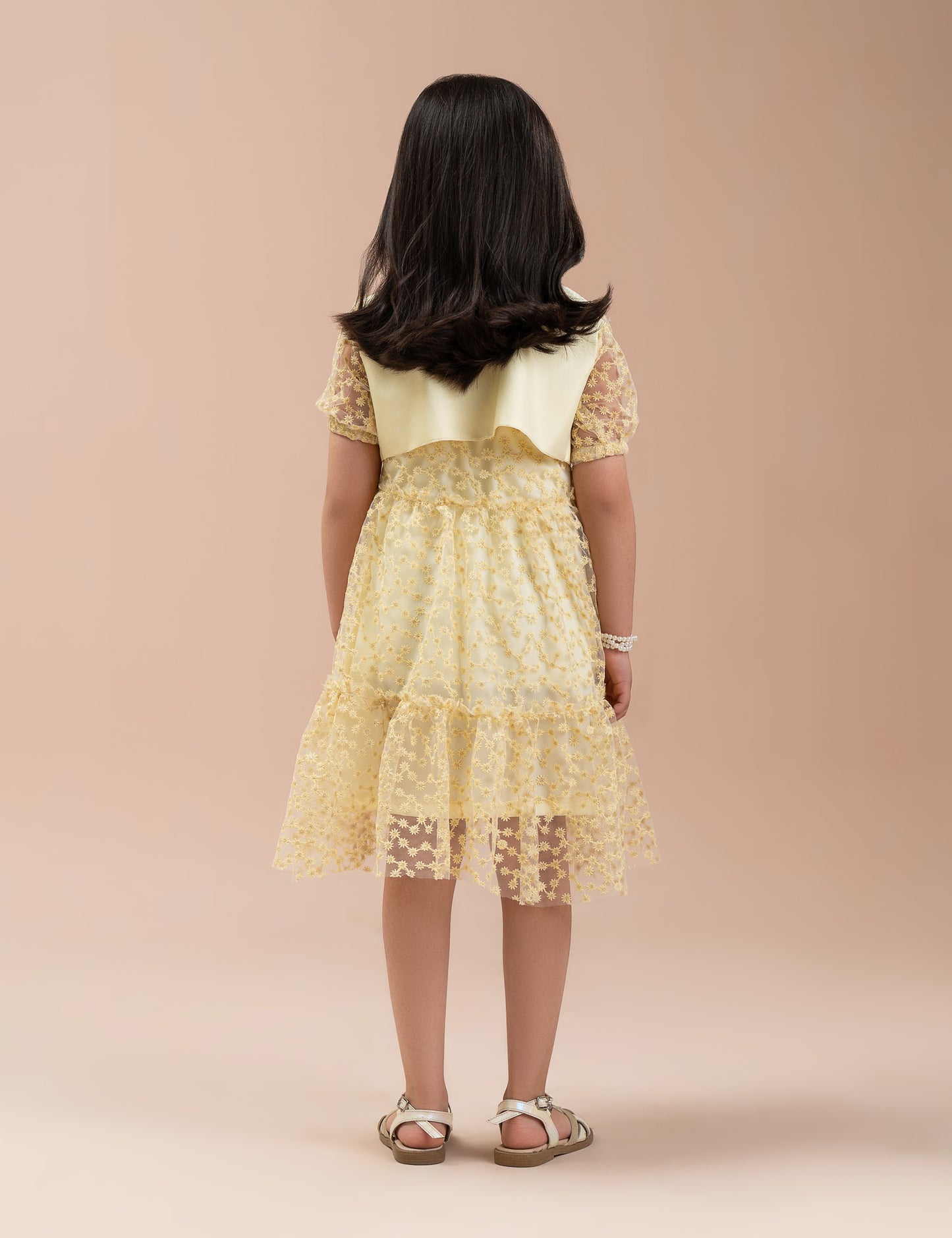 SEQUIN NET DRESS WITH SHRUG