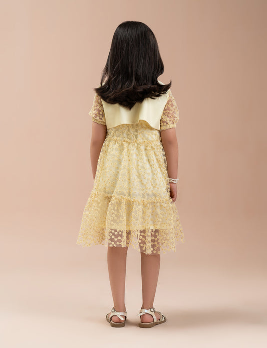 SEQUIN NET DRESS WITH SHRUG