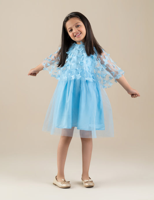 BUTTERFLY NET PARTY DRESS