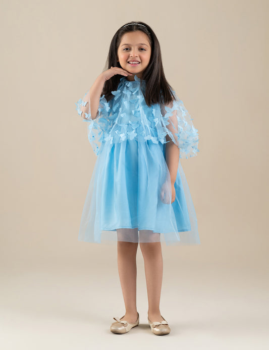 BUTTERFLY NET PARTY DRESS