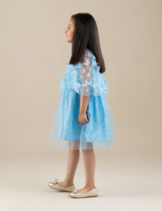BUTTERFLY NET PARTY DRESS