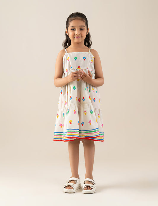 HEART PRINTED DRESS