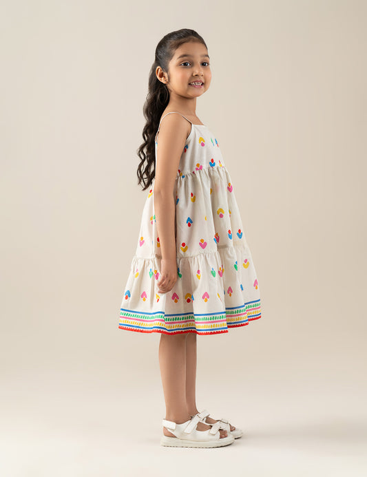 HEART PRINTED DRESS