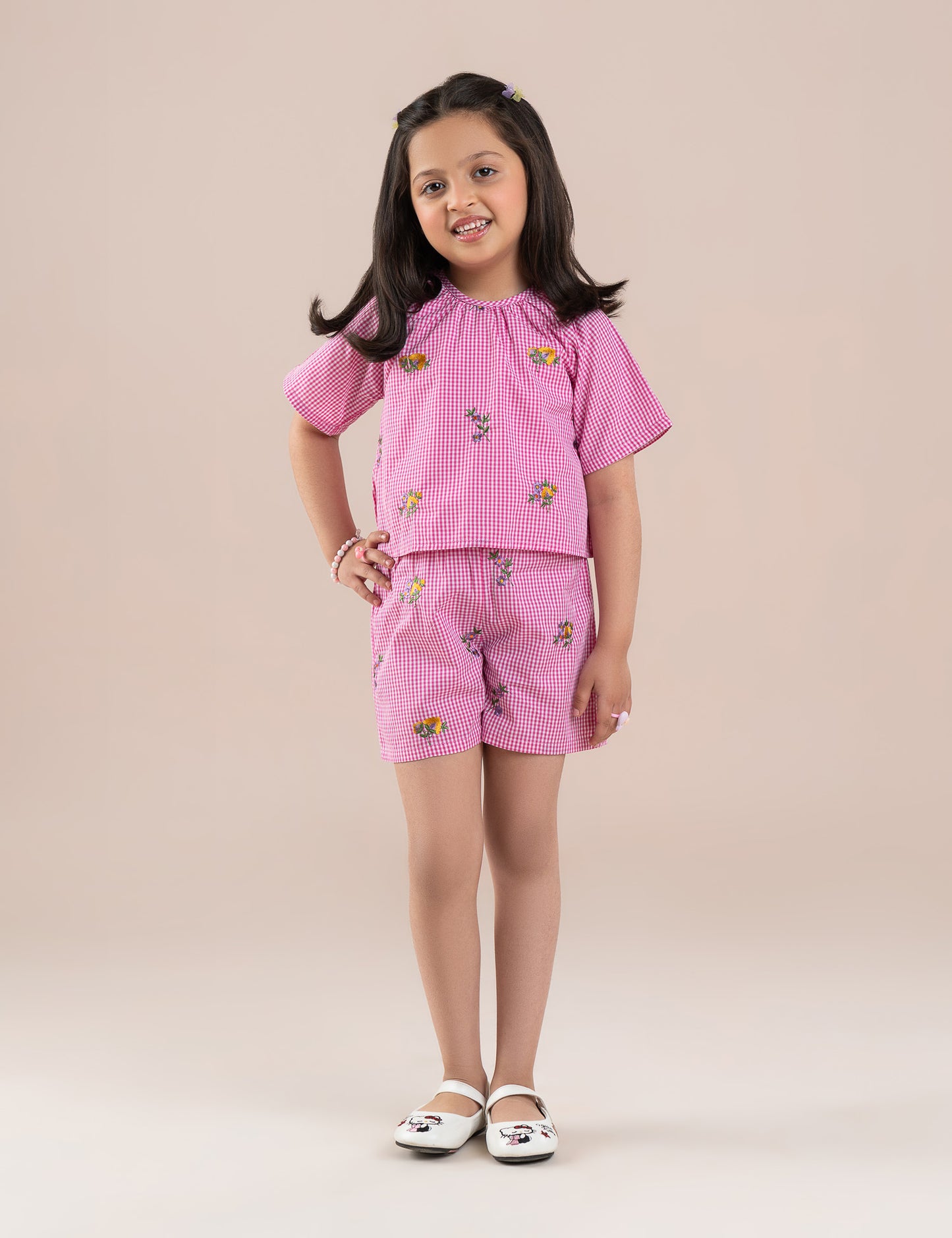 2 PIECE FLORAL EMBROIDERED SUIT