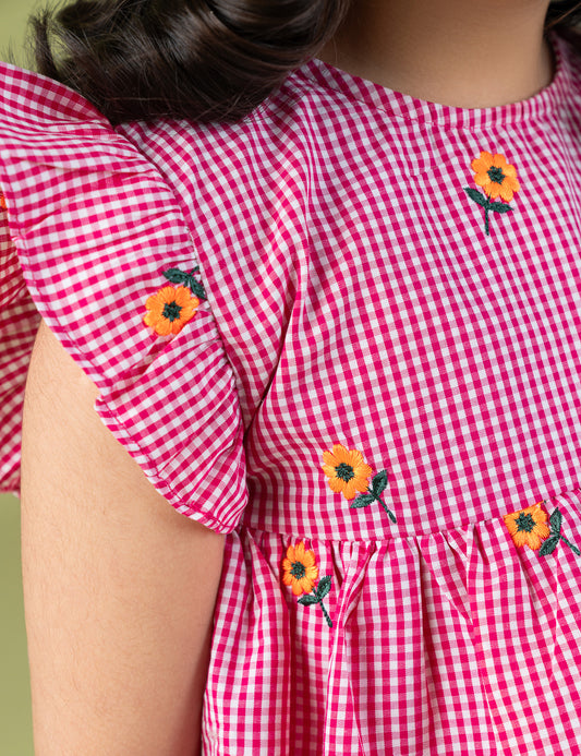 2 PIECE FLORAL EMBROIDERED SUIT