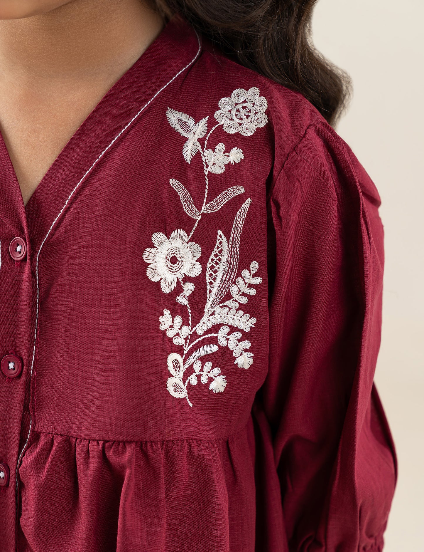 2 PIECE FLORAL EMBROIDERED SUIT