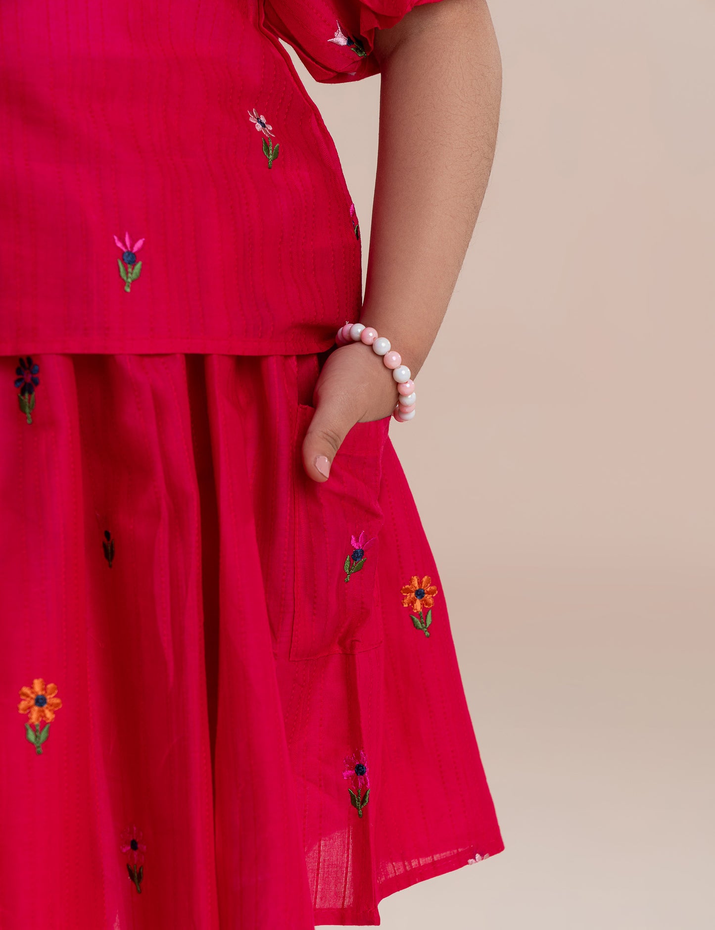 2 PIECE FLORAL EMBROIDERED SUIT