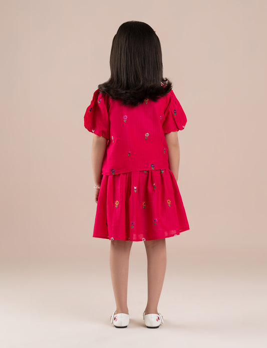 2 PIECE FLORAL EMBROIDERED SUIT