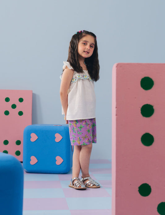 2 PIECE BUTTERFLY PRINTED SUIT