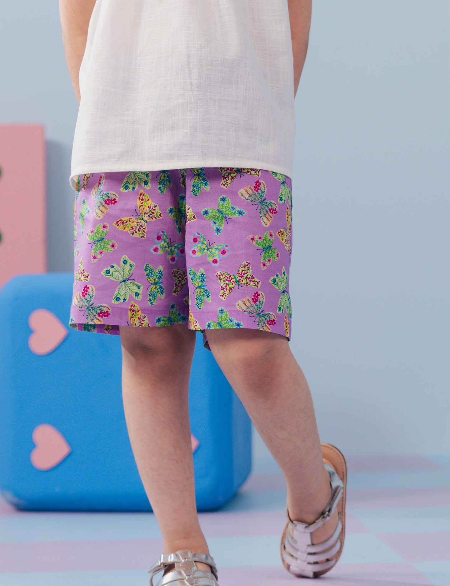 2 PIECE BUTTERFLY PRINTED SUIT