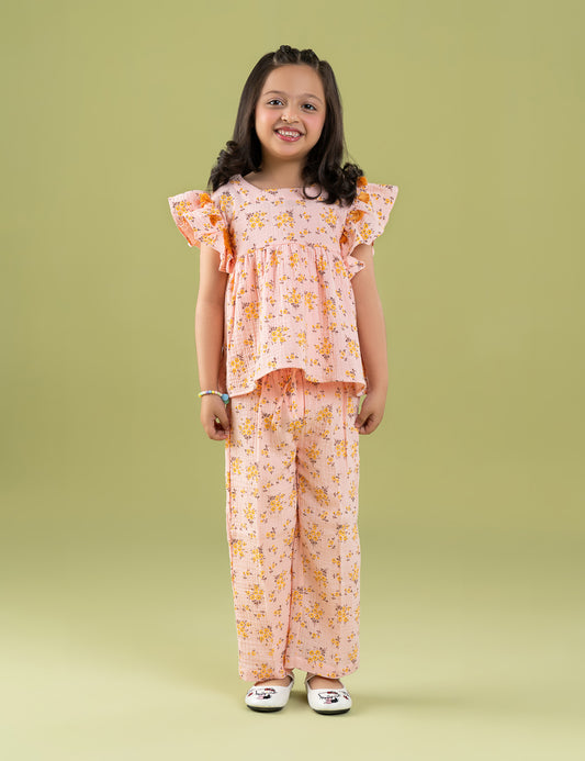 2 PIECE FLORAL PRINTED SUIT