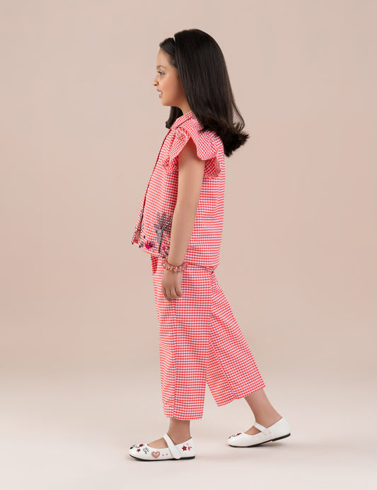 2 PIECE ANIMALS EMBROIDERED SUIT