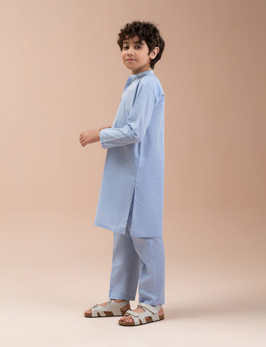 2 PIECE CLASSIC BLOCK PRINTED SUIT