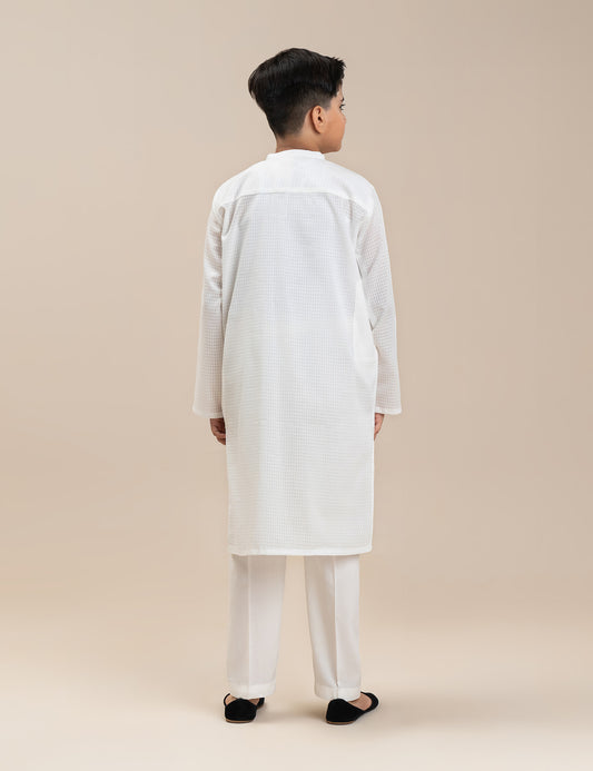 2 PIECE TEXTURED EMBROIDERED SUIT