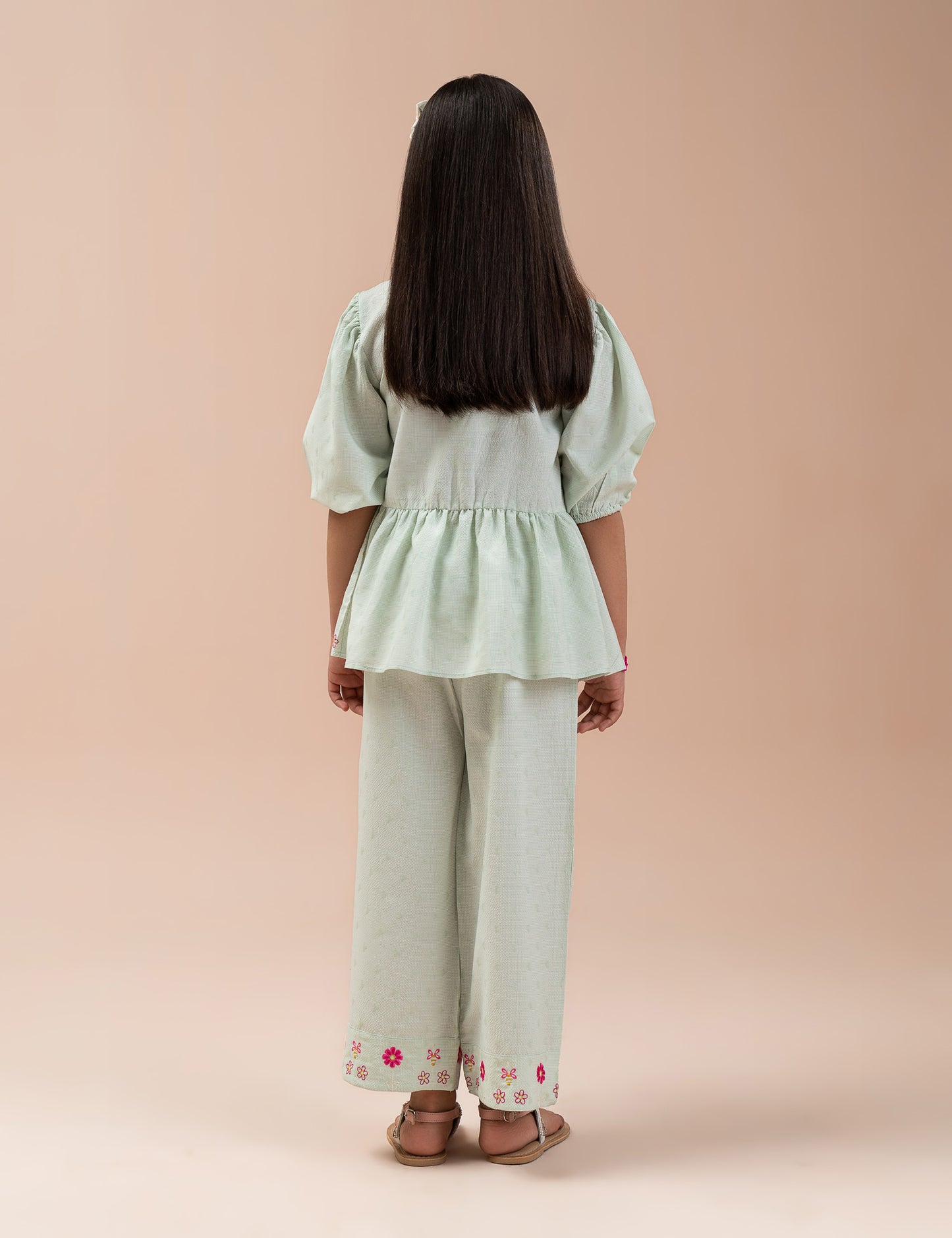 2 PIECE BUTTERFLY EMBROIDERED SUIT