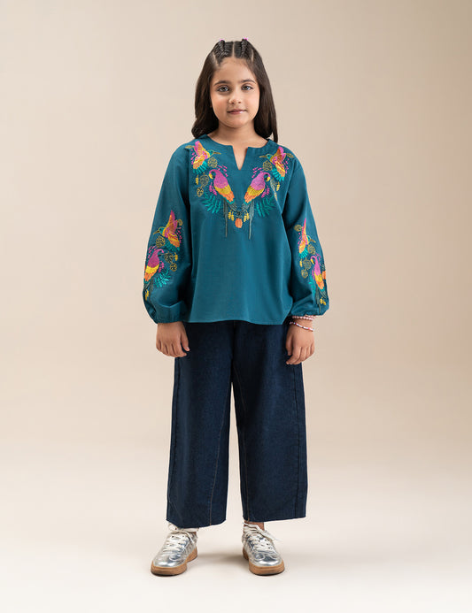 BIRD EMBROIDERED TOP