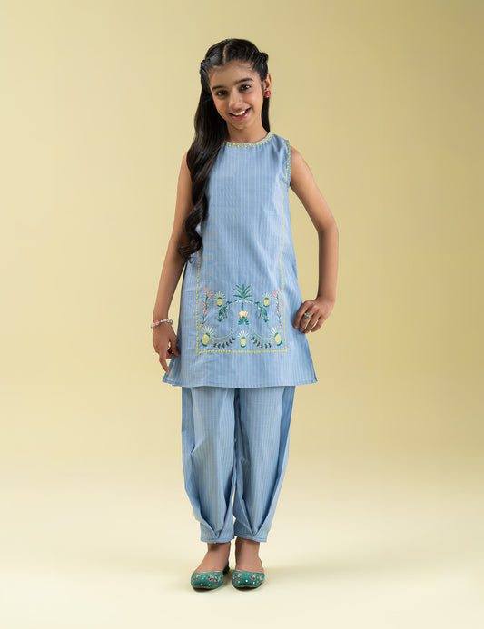 2 PIECE FUN EMBROIDERED SUIT