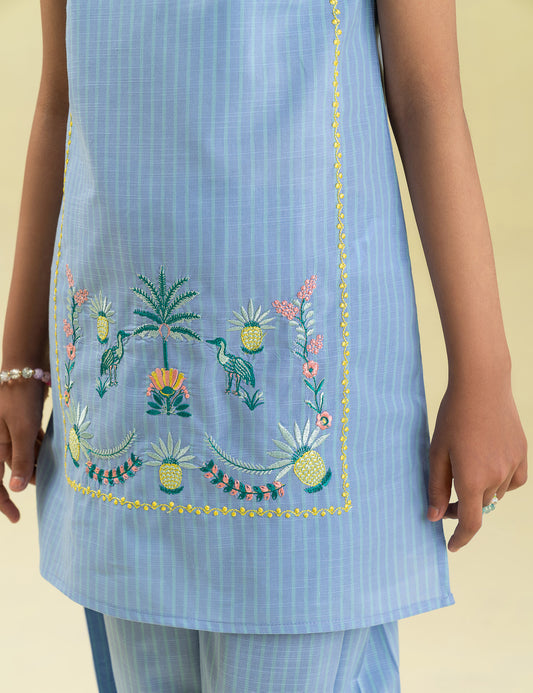 2 PIECE FUN EMBROIDERED SUIT