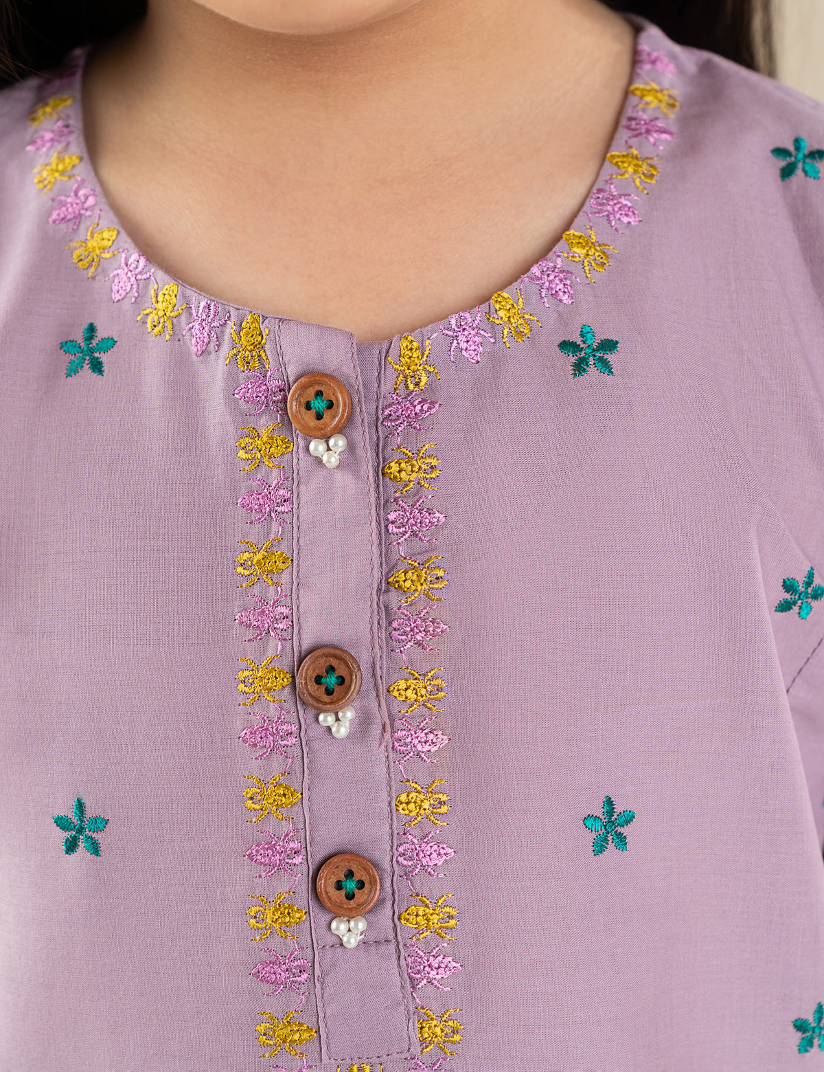 2 PIECE FLORAL EMBROIDERED SUIT