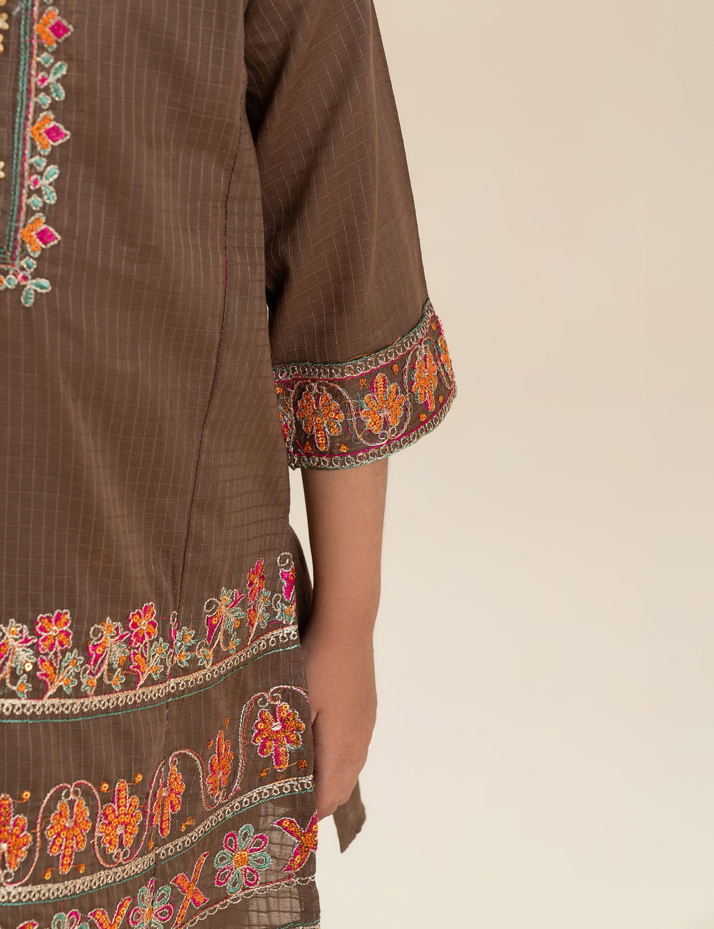 2 PIECE EMBROIDERED SUIT