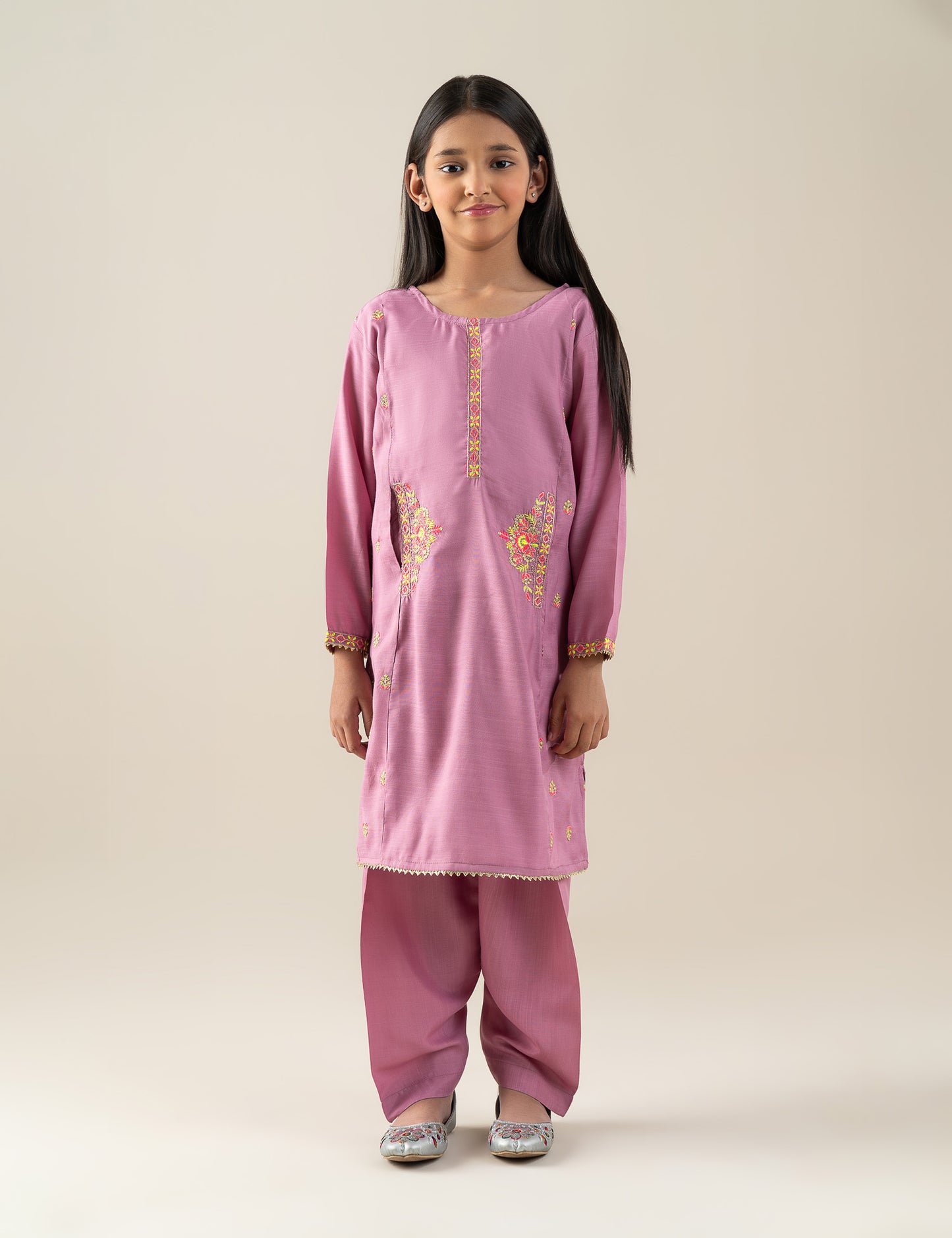 2 PIECE ALLOVER EMBROIDERED SUIT