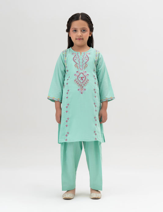 2 PIECE EMBROIDERD SUIT