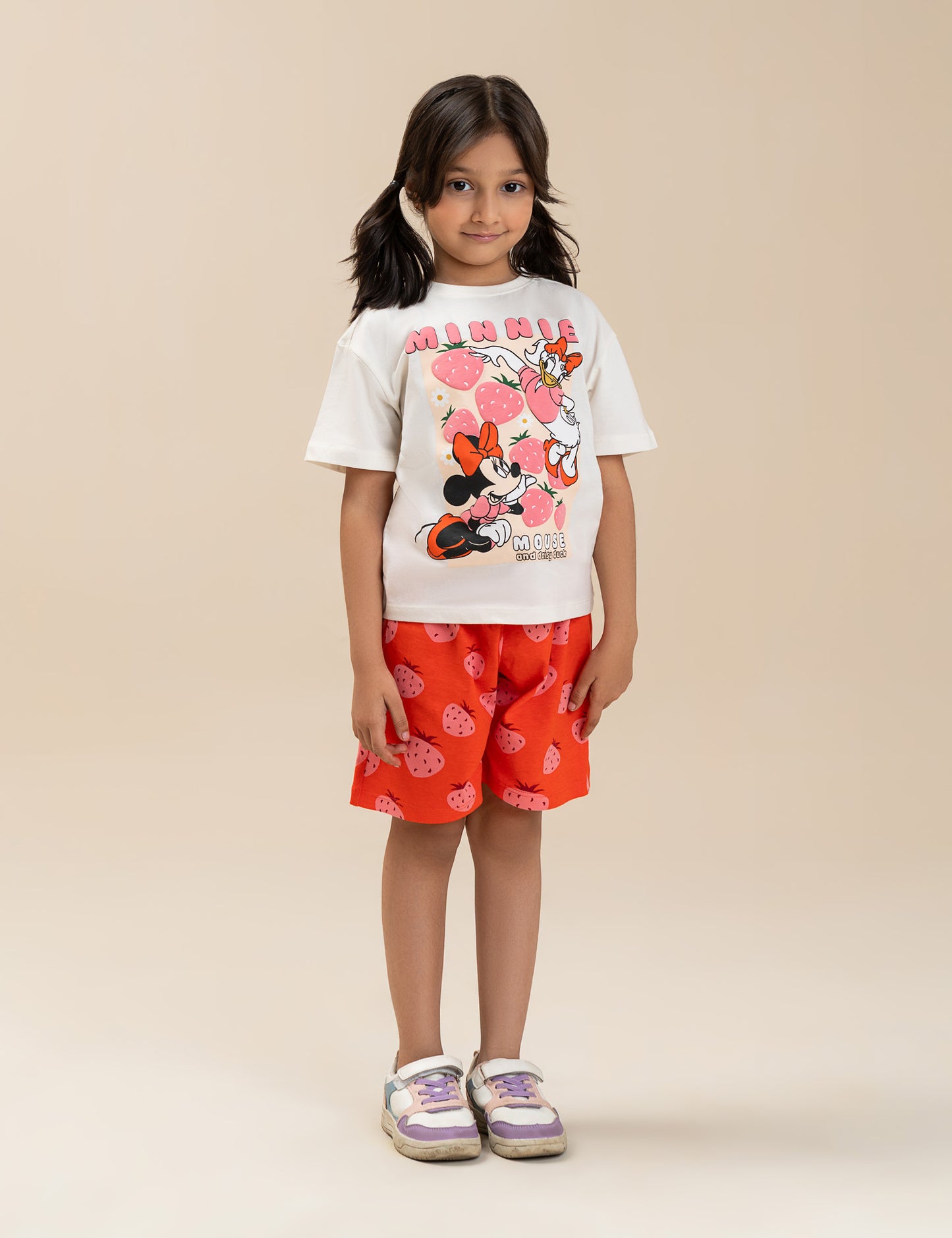 2 PIECE DISNEY MINNIE MOUSE STRAWBERRY PRINTED SUIT