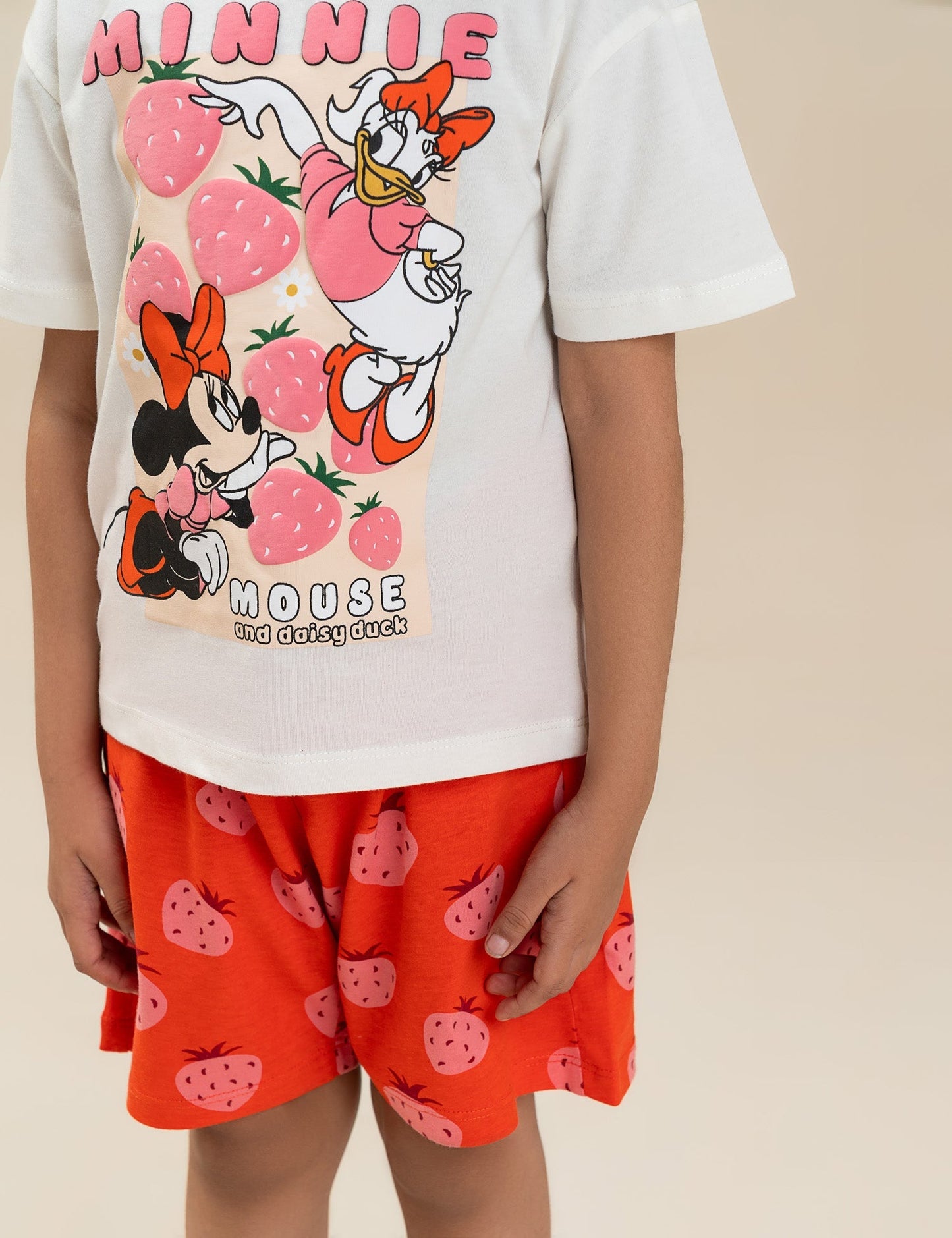 2 PIECE DISNEY MINNIE MOUSE STRAWBERRY PRINTED SUIT