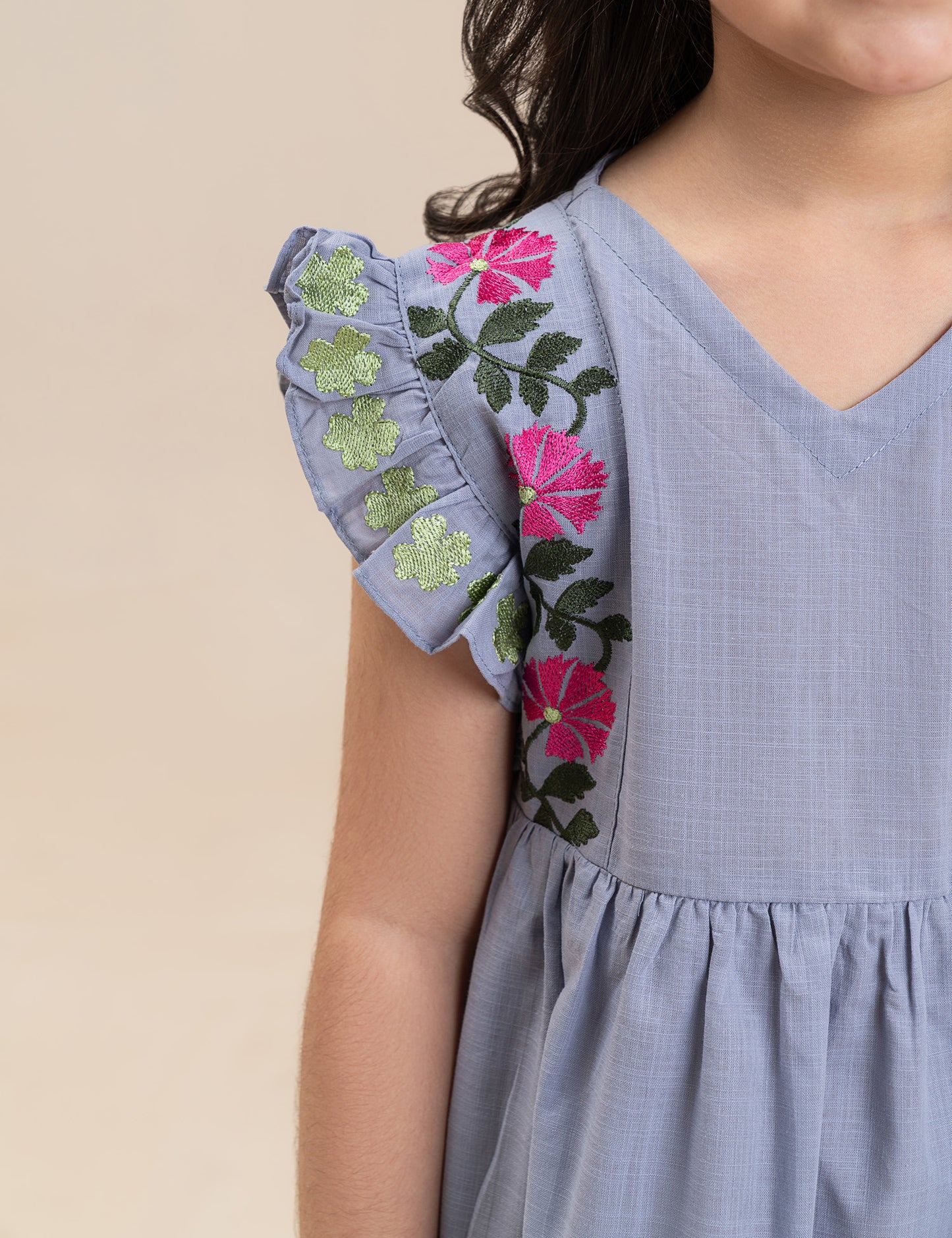 FLORAL EMBROIDERED DRESS