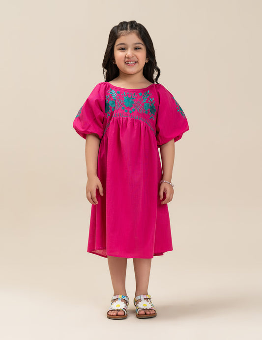 FLORAL EMBROIDERED DRESS