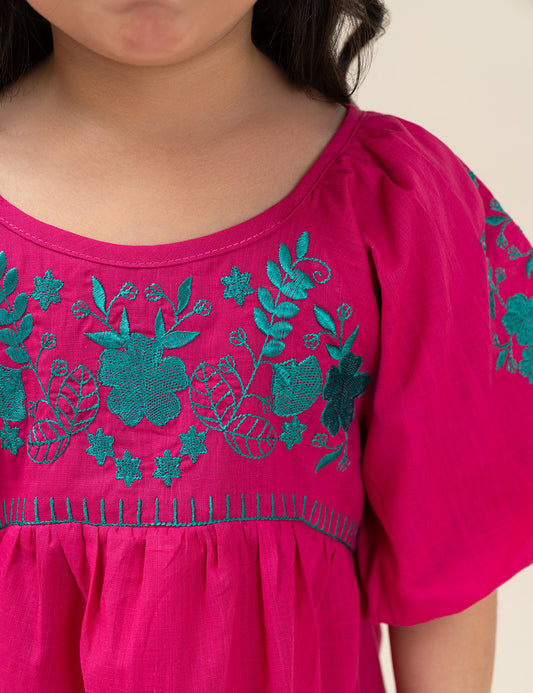 FLORAL EMBROIDERED DRESS