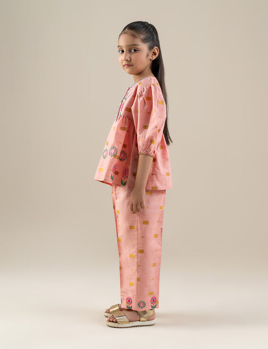 2 PIECE FLORAL EMBROIDERED SUIT