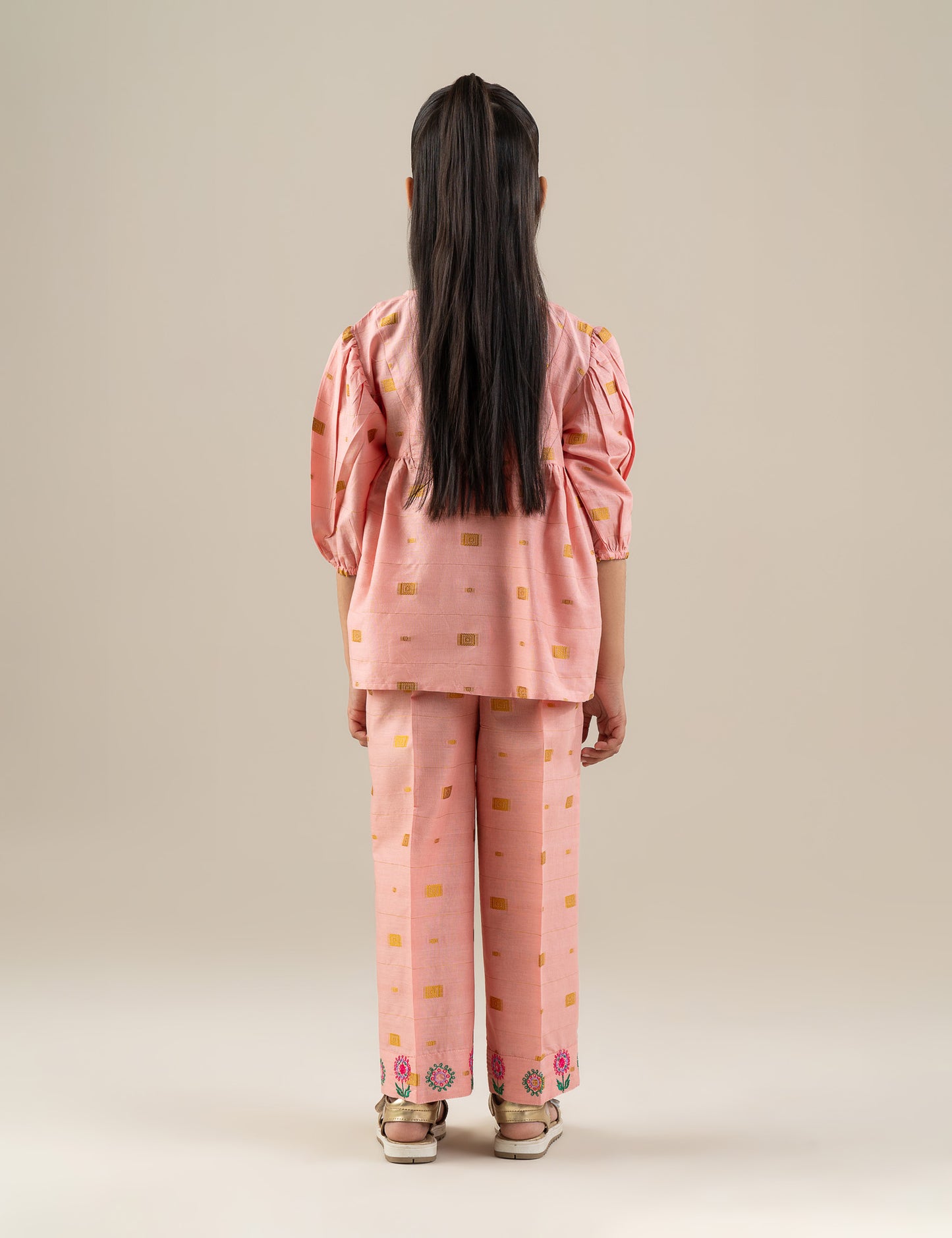 2 PIECE FLORAL EMBROIDERED SUIT