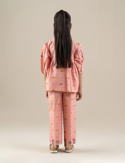 2 PIECE FLORAL EMBROIDERED SUIT