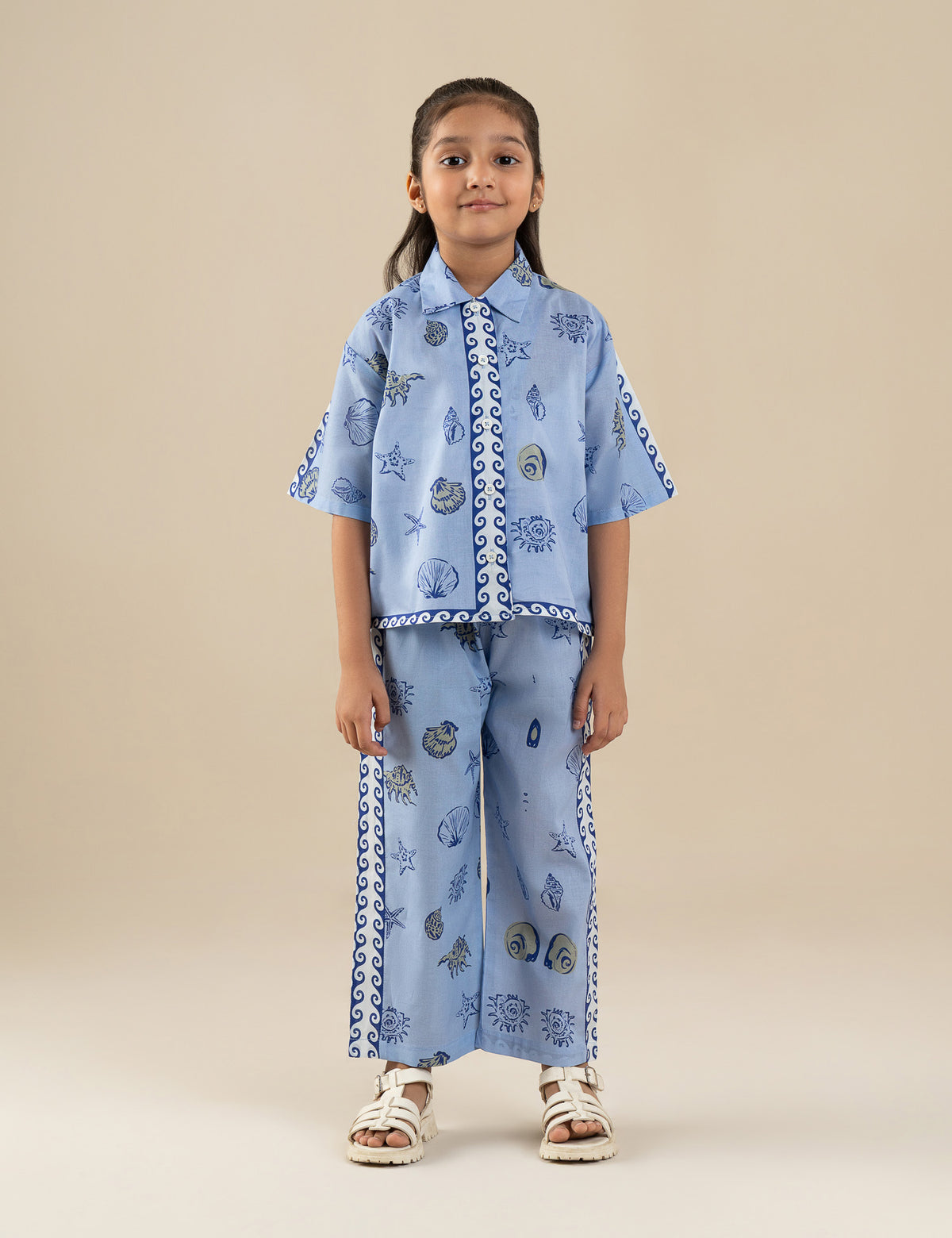 2 PIECE SEA SHELL PRINTED SUIT