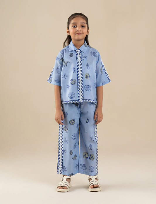2 PIECE SEA SHELL PRINTED SUIT