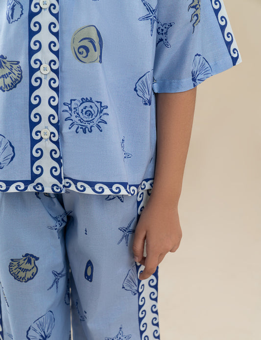 2 PIECE SEA SHELL PRINTED SUIT