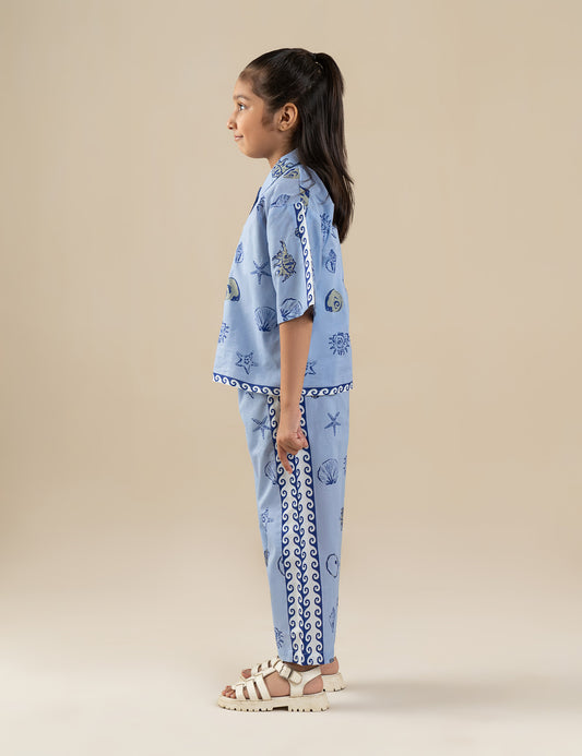 2 PIECE SEA SHELL PRINTED SUIT