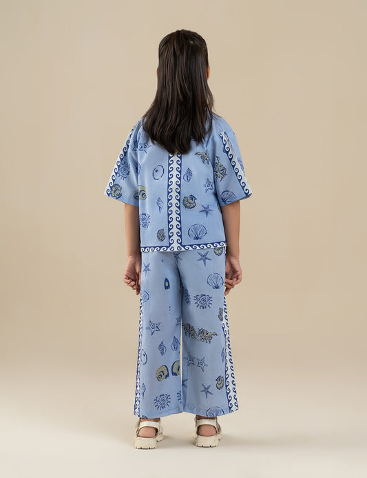 2 PIECE SEA SHELL PRINTED SUIT