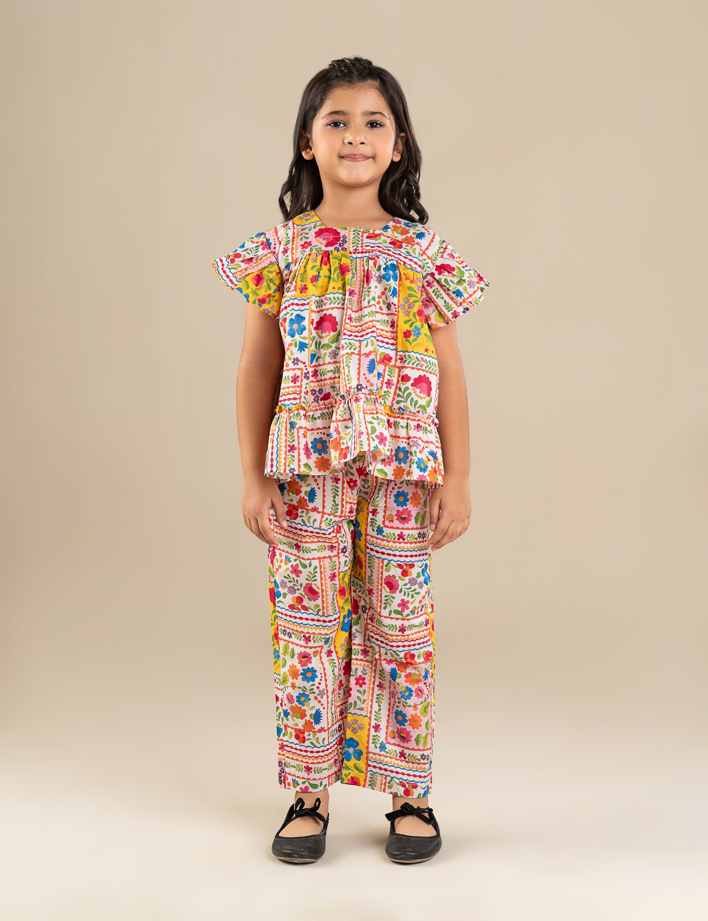 2 PIECE FLORAL PRINTED SUIT