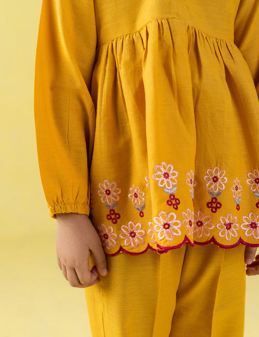 2 PIECE FLORAL EMBROIDERED SUIT