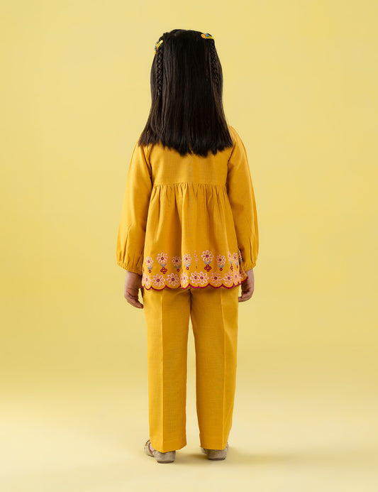 2 PIECE FLORAL EMBROIDERED SUIT