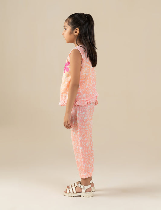2 PIECE FLORAL PRINTED SUIT